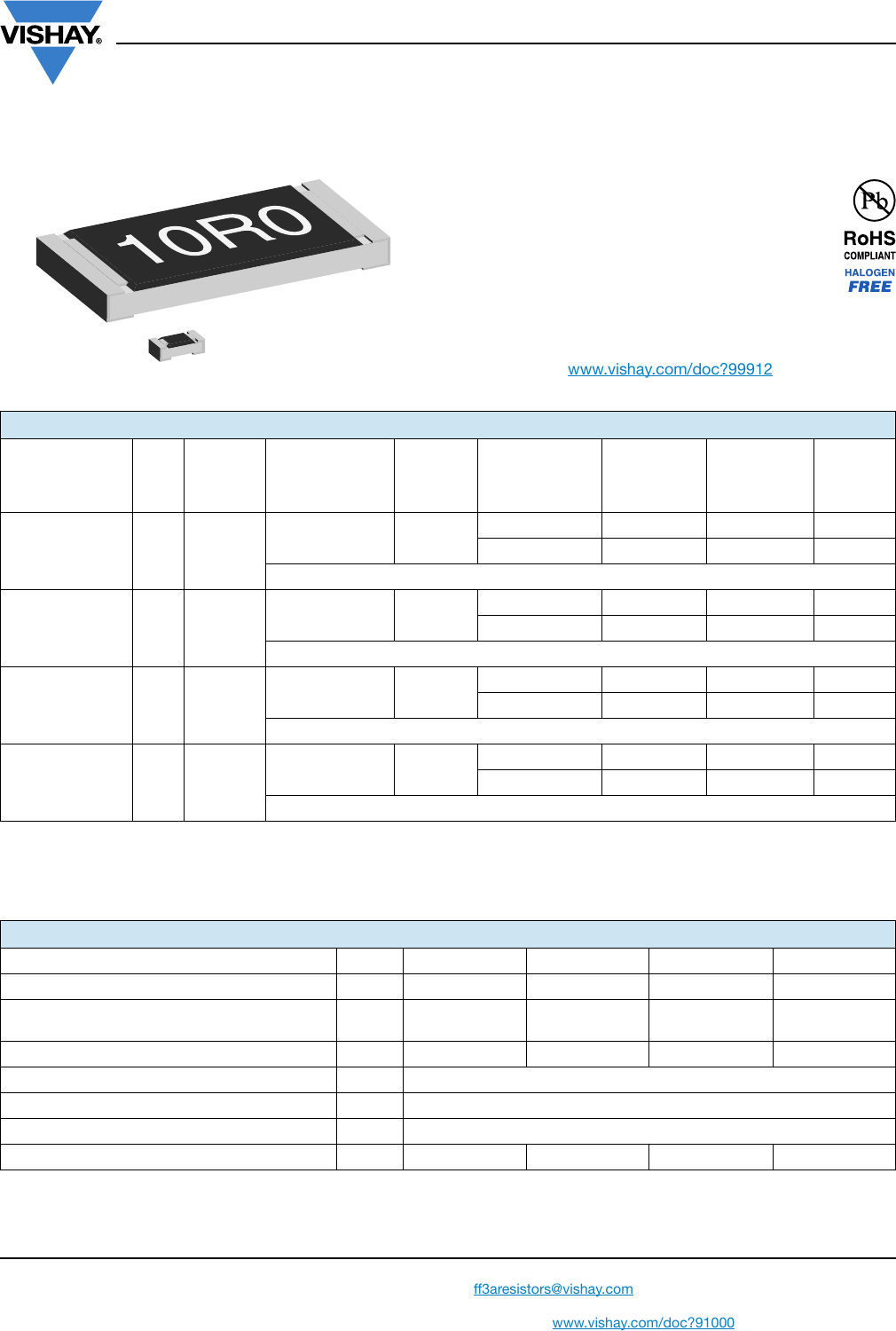 CRCWC e3 Series Datasheet by Vishay Dale DigiKey Electronics