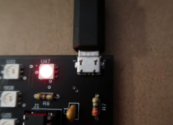 Close up of micro USB connection