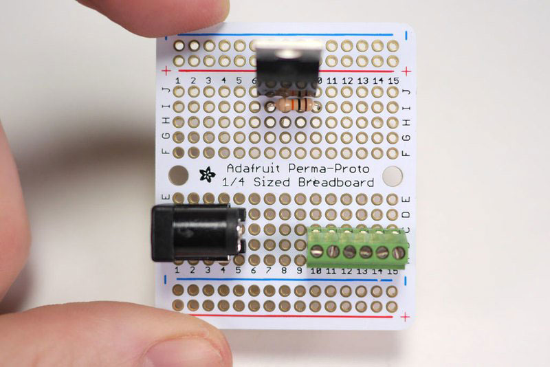 Place the components on the Perma-Proto board