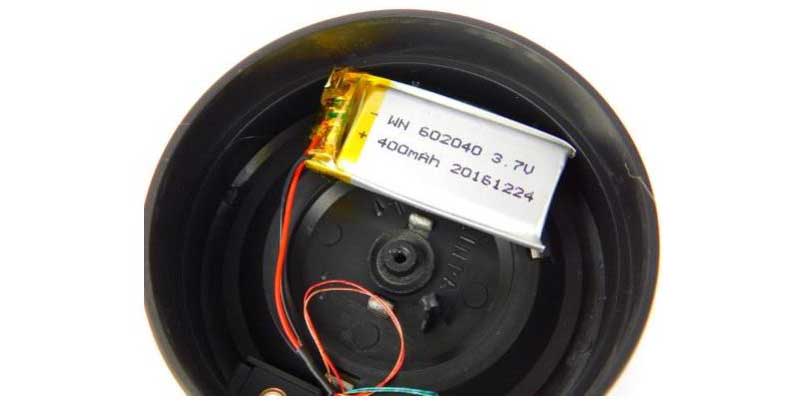 Battery in the headphone