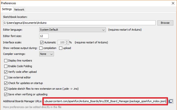 Need to add Arduino IDE manually